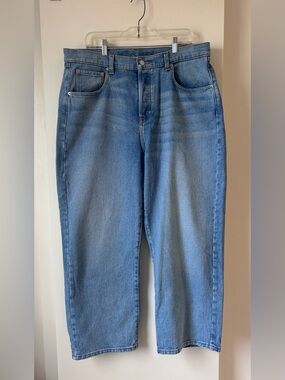 YOGA JEANS - Size 34 - Women Light Blue Relaxed Straight High Rise Jeans